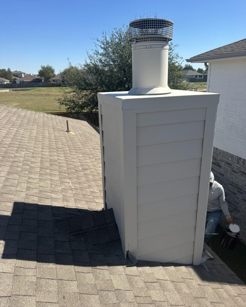 Siding on Chimney